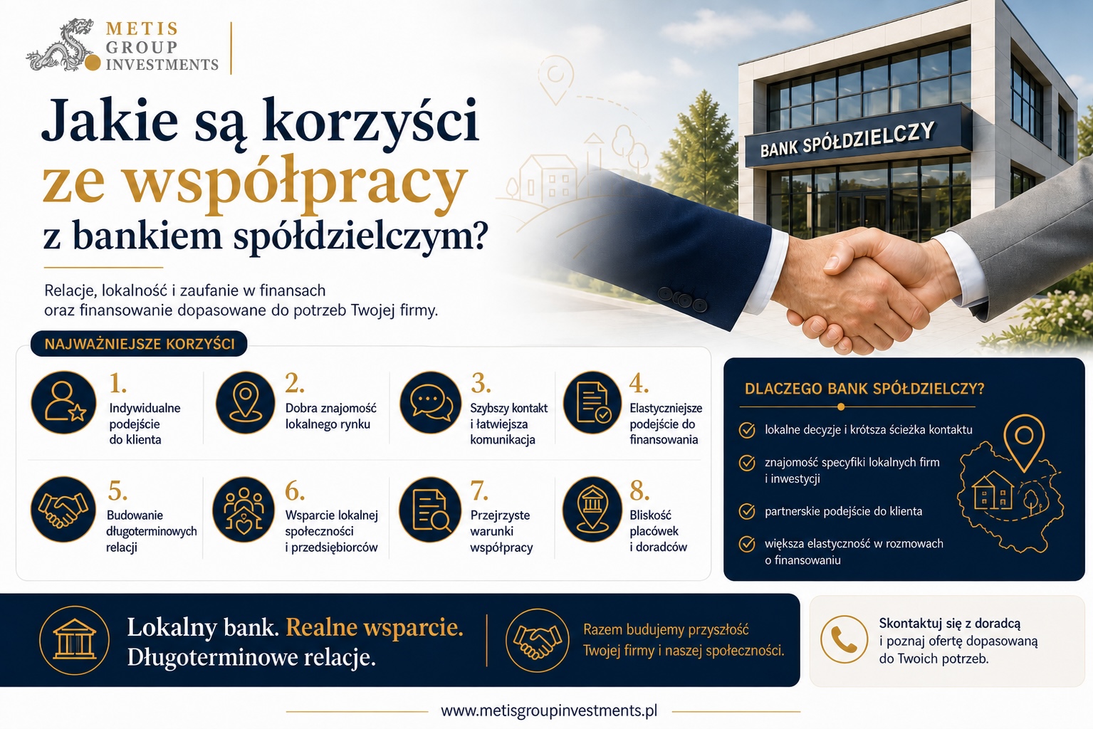 Jakie są korzyści ze współpracy z bankiem spółdzielczym?