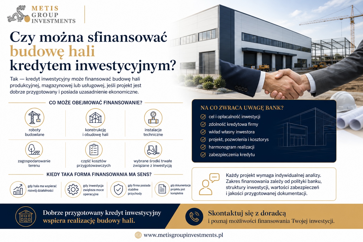 Czy można sfinansować budowę hali kredytem inwestycyjnym?